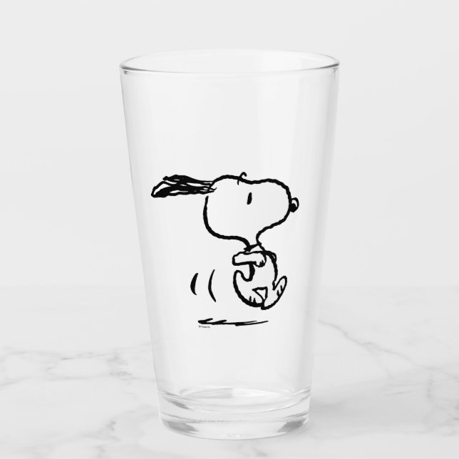 Peanuts | Snoopy Running Glass (Front)