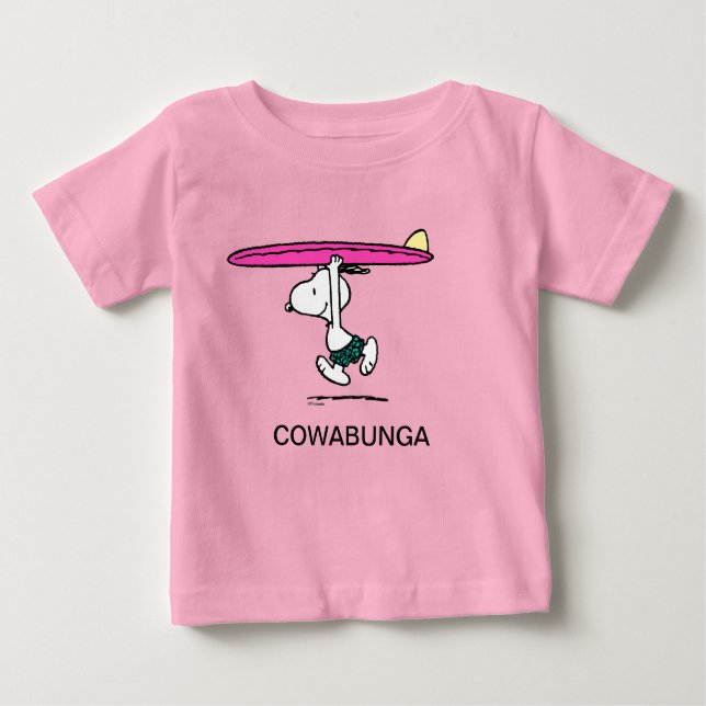Peanuts | Snoopy Running to the Surf Baby T-Shirt (Front)
