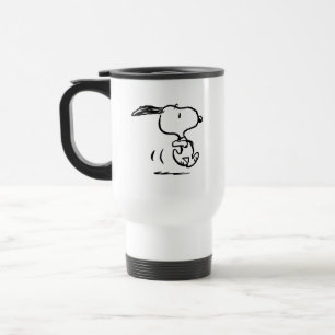 Peanuts   Snoopy Running Travel Mug