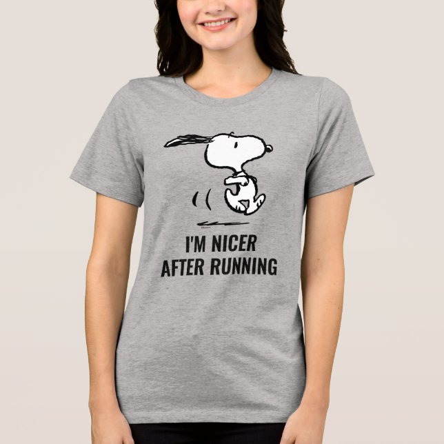 Peanuts | Snoopy Running Tri-Blend Shirt (Front)