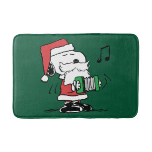 Peanuts   Snoopy Santa Claus Accordian Bath Mat