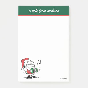 Peanuts   Snoopy Santa Claus Accordian Post-it Notes