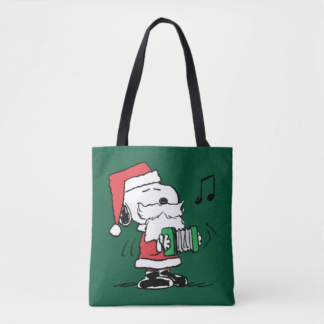 Peanuts | Snoopy Santa Claus Accordian Tote Bag (Front)