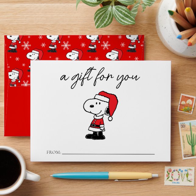 Peanuts | Snoopy Santa Claus Gift Envelope (Desk)