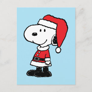 Peanuts   Snoopy Santa Claus Holiday Postcard