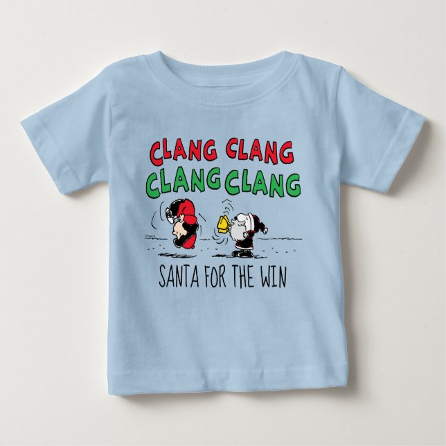 Peanuts | Snoopy Santa Claus & Lucy Baby T-Shirt (Front)