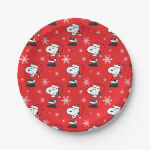 Peanuts   Snoopy Santa Claus Paper Plate