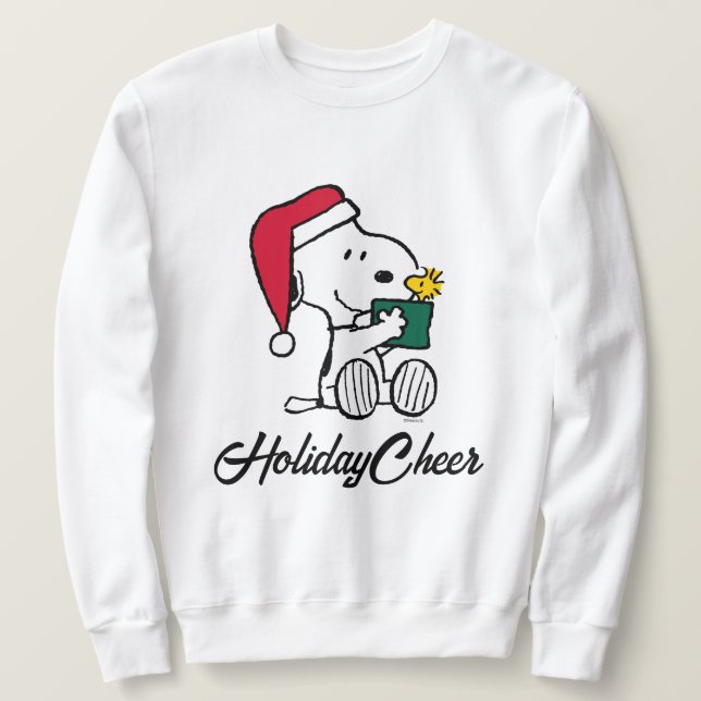 Peanuts | Snoopy Santa & Woodstock Gift Sweatshirt (Design Front)