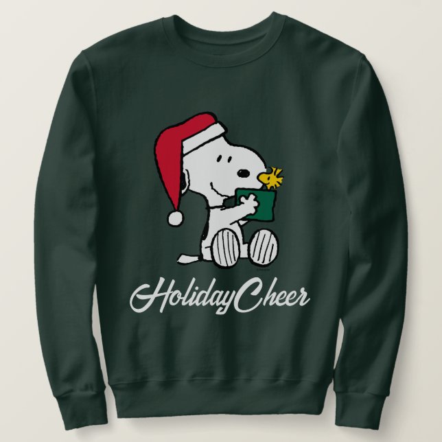 Peanuts | Snoopy Santa & Woodstock Gift Sweatshirt (Design Front)