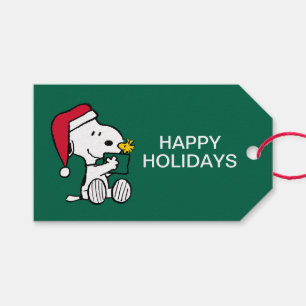 Peanuts   Snoopy Santa & Woodstock Gift Tags
