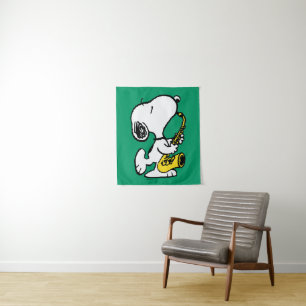 Peanuts   Snoopy Saxophone Player Tapestry