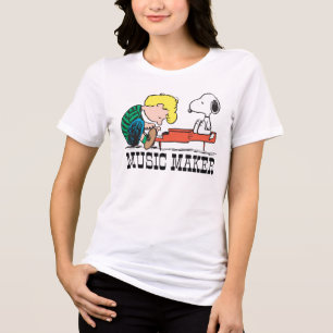 Peanuts Snoopy & Schroeder at the Piano Tri-Blend Shirt