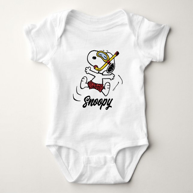 Peanuts | Snoopy Scuba Diver Baby Bodysuit (Front)