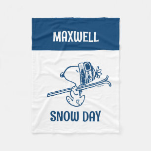 Peanuts   Snoopy Ski Trip Fleece Blanket