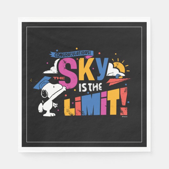 Peanuts Snoopy Sky Is The Limit Graduation Napkin (Front)
