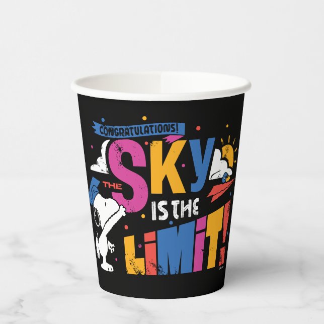 Peanuts Snoopy Sky Is The Limit Graduation Paper Cups (Left)