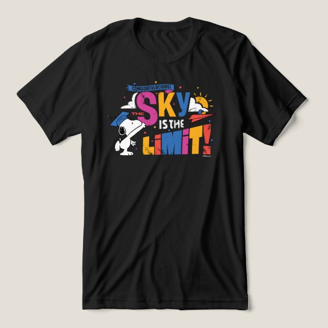 Peanuts Snoopy Sky Is The Limit Graduation Tri-Blend Shirt (Design Front)
