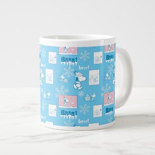 Peanuts   Snoopy Snow Day Pattern Large Coffee Mug