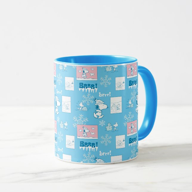 Peanuts | Snoopy Snow Day Pattern Mug (Front Right)