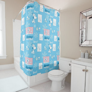 Peanuts   Snoopy Snow Day Pattern Shower Curtain
