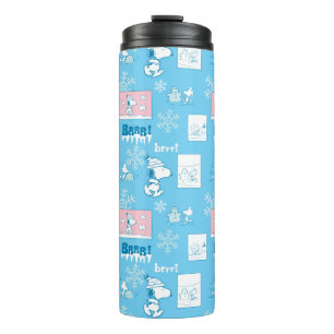 Peanuts   Snoopy Snow Day Pattern Thermal Tumbler