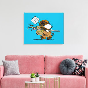 Peanuts   Snoopy Snow Warrior Canvas Print