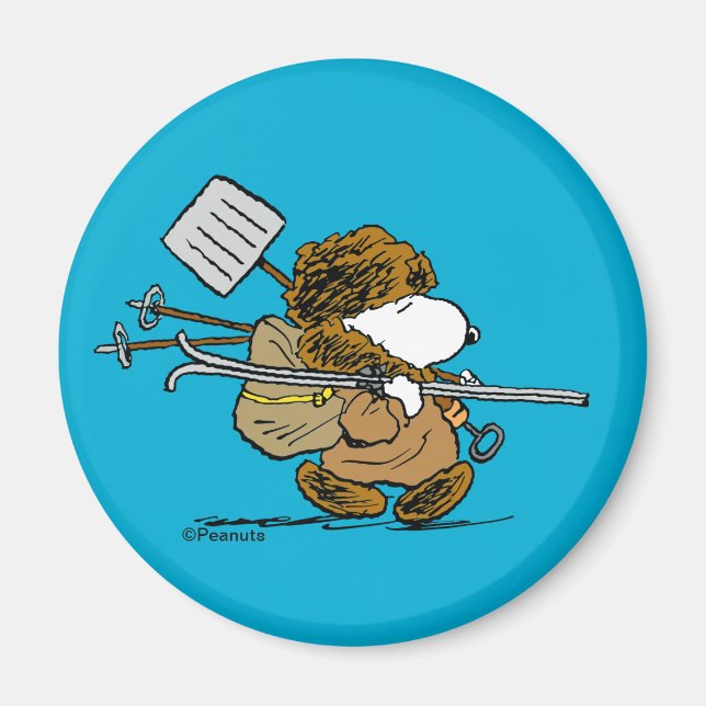 Peanuts | Snoopy Snow Warrior Magnet (Front)