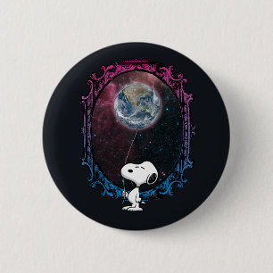 Peanuts   Snoopy Spaced Out Balloon 6 Cm Round Badge