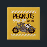 Peanuts | Snoopy Speed Club 15 Cm Square Badge<br><div class="desc">Check out this fun Peanuts design featuring Snoopy.</div>