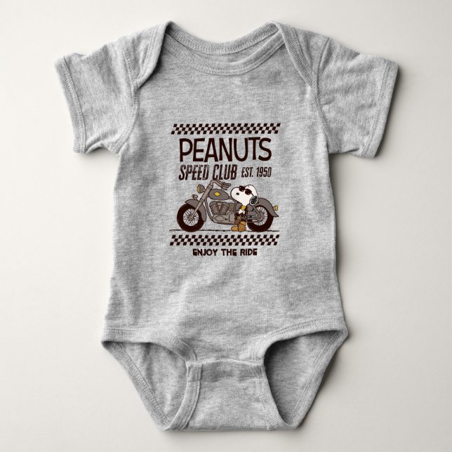 Peanuts | Snoopy Speed Club Baby Bodysuit (Front)