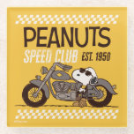 Peanuts | Snoopy Speed Club Glass Coaster<br><div class="desc">Check out this fun Peanuts design featuring Snoopy.</div>