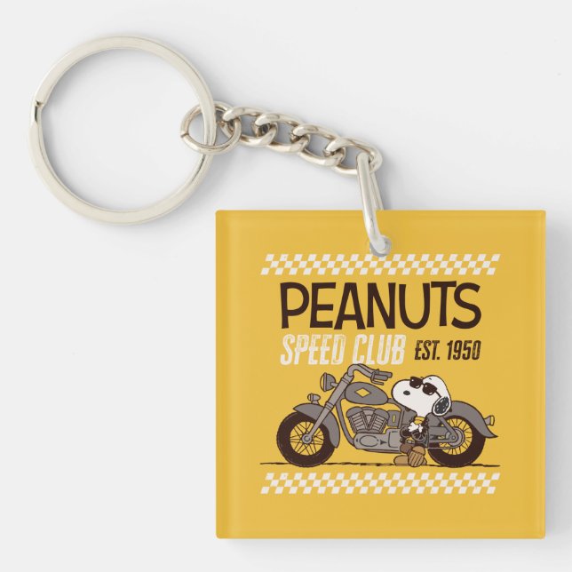 Peanuts | Snoopy Speed Club Key Ring (Front)