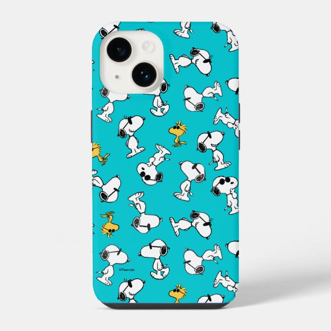 Peanuts | Snoopy & Sunglasses Pattern iPhone Case (Back)
