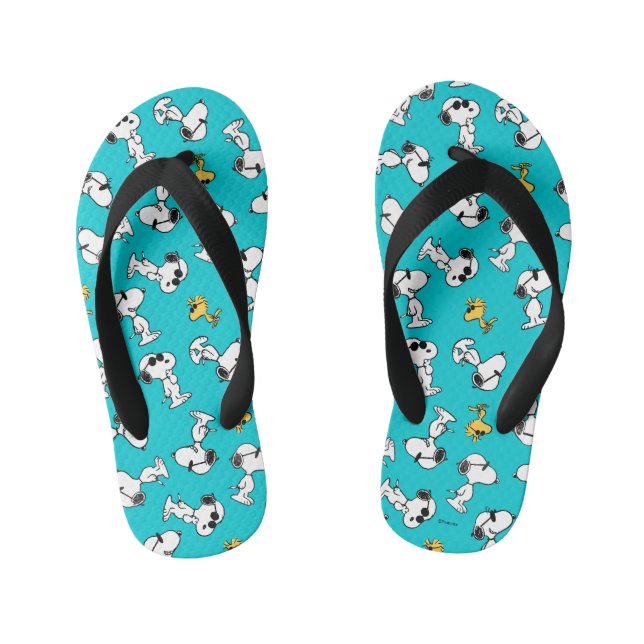 Peanuts | Snoopy & Sunglasses Pattern Kid's Jandals (Footbed)
