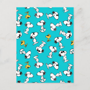 Peanuts   Snoopy & Sunglasses Pattern Postcard