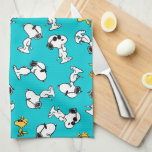 Peanuts | Snoopy & Sunglasses Pattern Tea Towel<br><div class="desc">Check out this fun Peanuts design featuring Snoopy and Woodstock.</div>