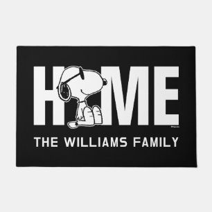 Peanuts   Snoopy Sunglasses Smile   Personalised Doormat