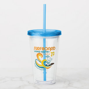 Peanuts   Snoopy Surfboard Longboard Competition Acrylic Tumbler