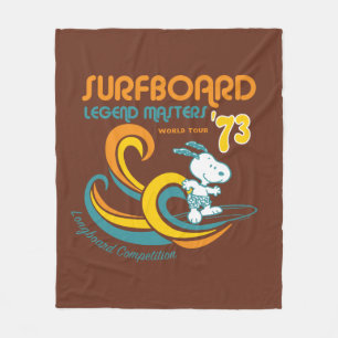 Peanuts   Snoopy Surfboard Longboard Competition Fleece Blanket