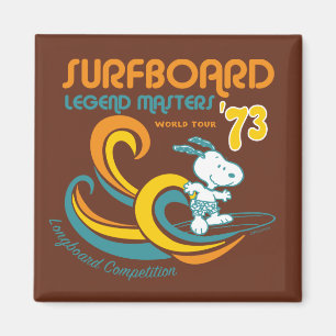Peanuts   Snoopy Surfboard Longboard Competition Magnet