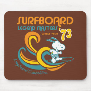 Peanuts   Snoopy Surfboard Longboard Competition Mouse Pad