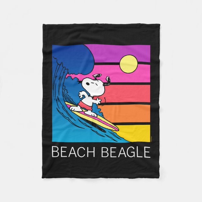 Peanuts | Snoopy Surfing Fleece Blanket (Front)