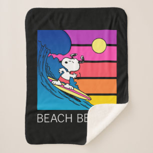Peanuts   Snoopy Surfing Sherpa Blanket
