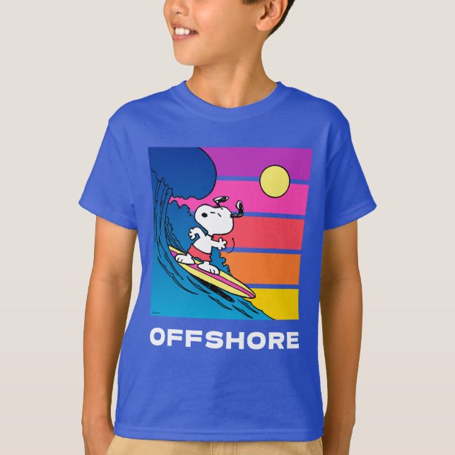 Peanuts | Snoopy Surfing T-Shirt (Front)