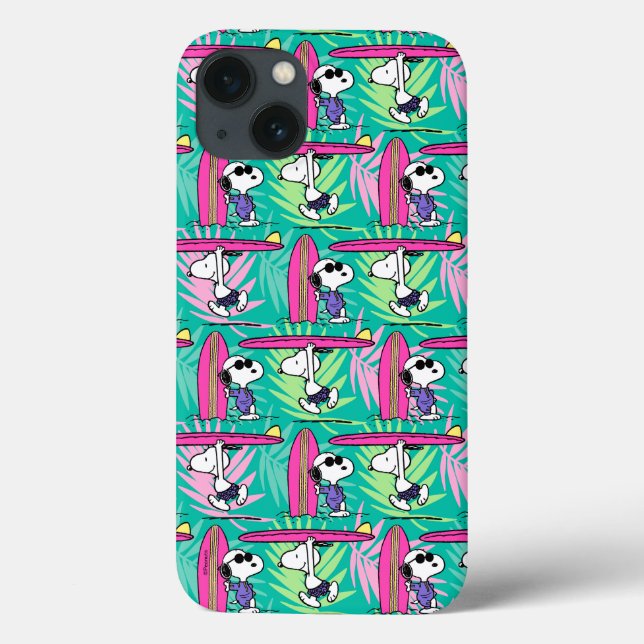 Peanuts | Snoopy Teal Surf Pattern Case-Mate iPhone Case (Back)