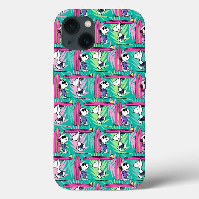 Peanuts | Snoopy Teal Surf Pattern Case-Mate iPhone Case (Back)
