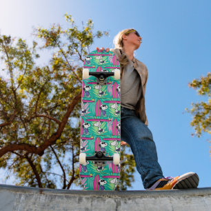 Peanuts   Snoopy Teal Surf Pattern Skateboard