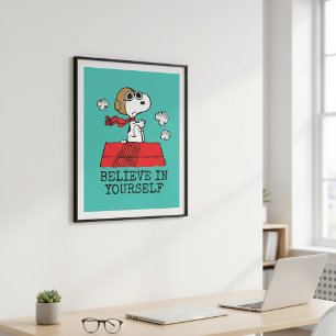 Peanuts Snoopy the Flying Ace Add Your Name Poster