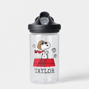 Peanuts   Snoopy the Flying Ace   Add Your Name Water Bottle