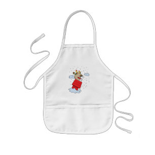 Peanuts   Snoopy the Flying Ace at Christmas Kids Apron